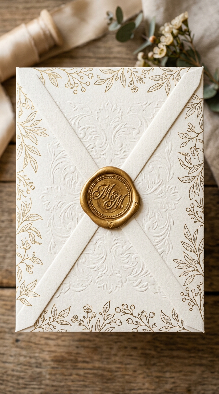 Maria and Mike's sealed engagement invitation